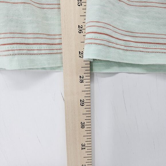 Criquet Shirt Mens Large Mint Striped Golf Polo Performance Pima Cotton L - Picture 7 of 11